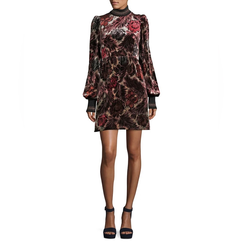 Marc Jacobs Floral Velvet Jacquard Dress